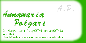 annamaria polgari business card